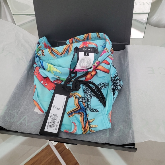 VERSACE MEN'S TRESOR DE LA MER SWIM BRIEFS, ITALIAN SIZE 4 NEW. - Picture 8 of 8